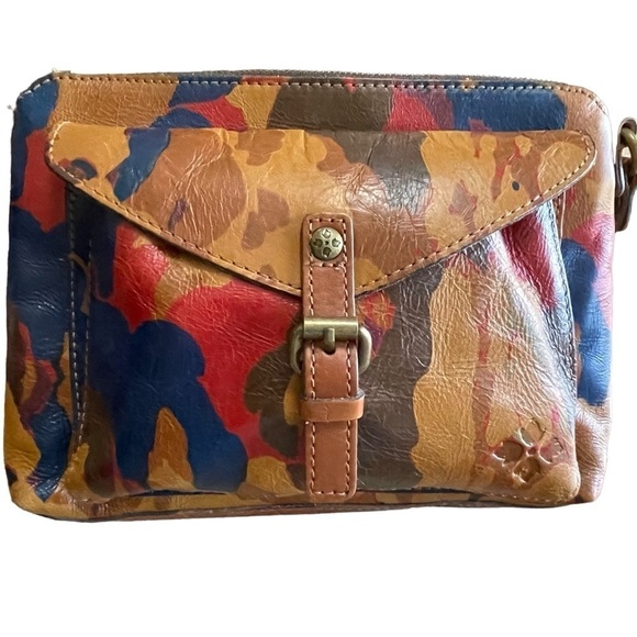 Patricia Nash Avellino Leather Camo Crossbody Bag - Classic Sleek Go-Any Where - Picture 4 of 16